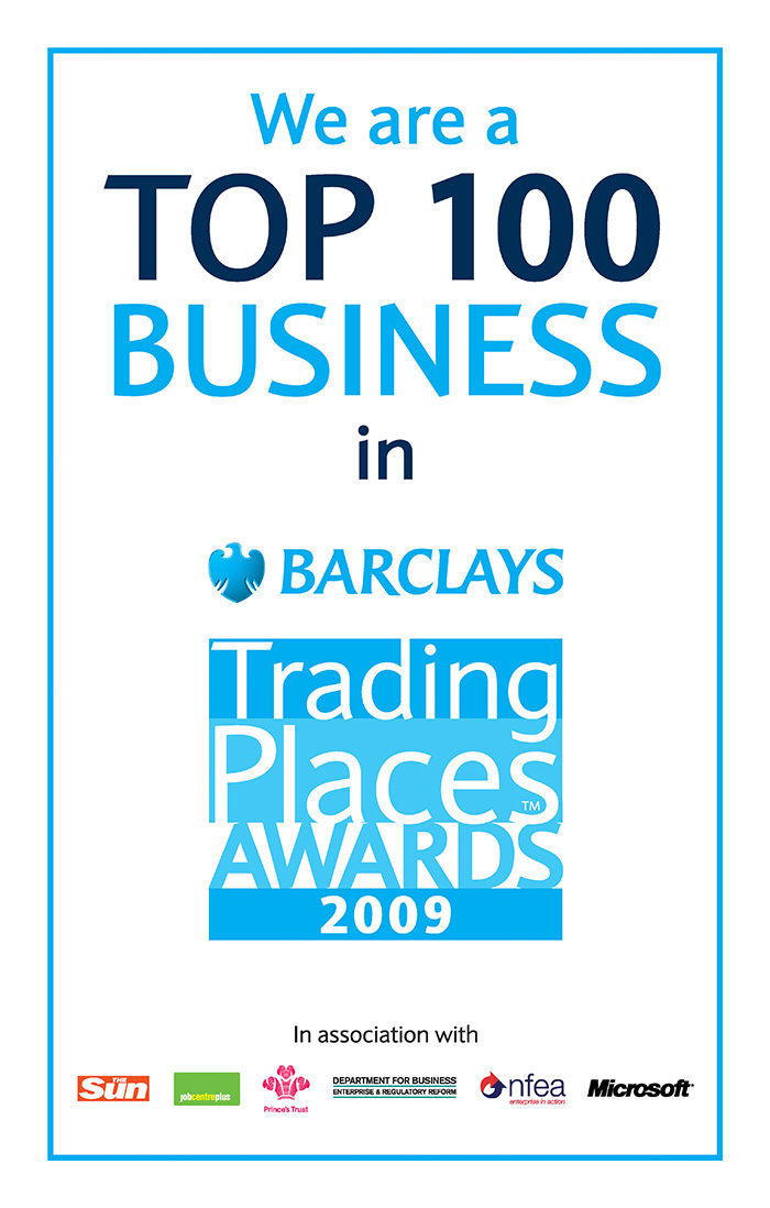 TOP 100 Business in Barclays Trading Places Awards 2009